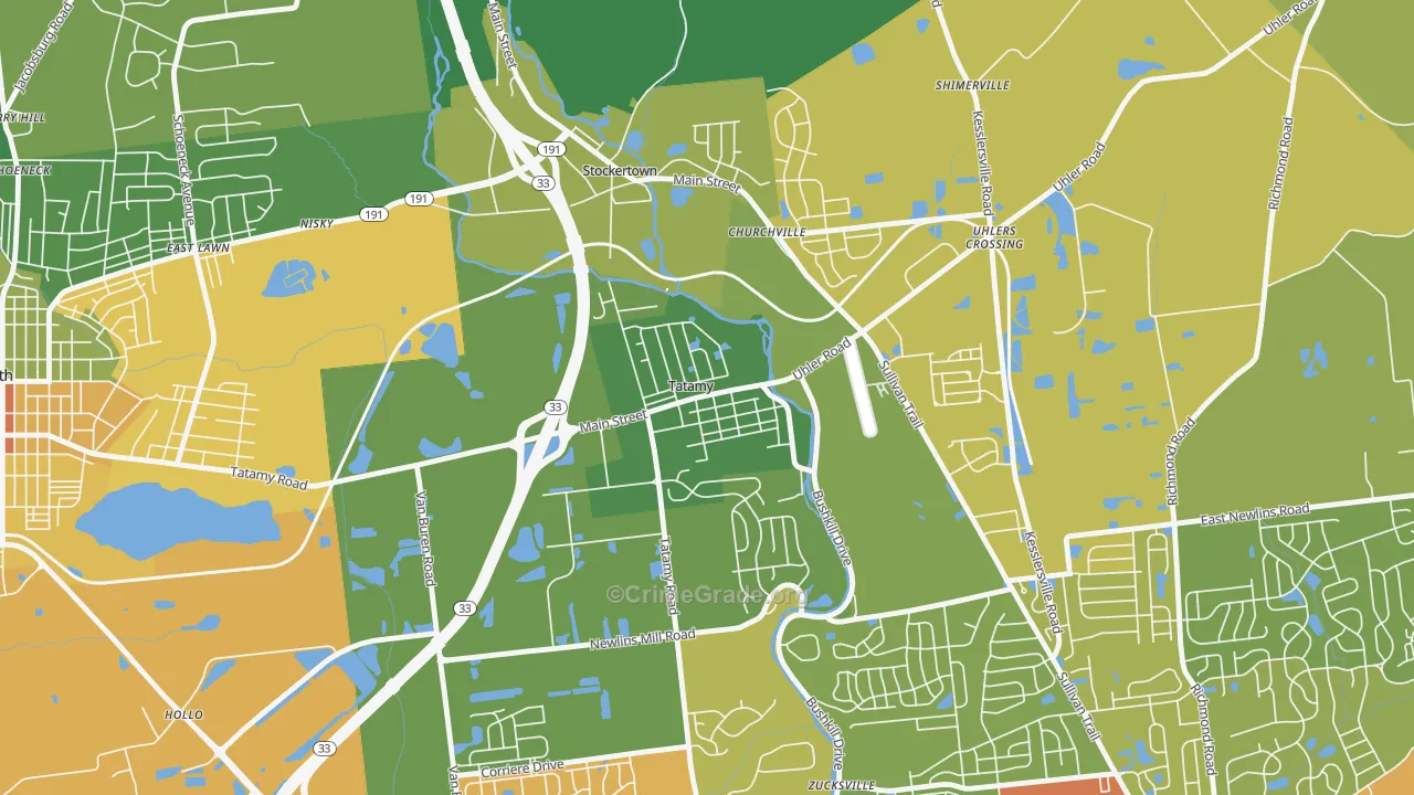 18085, PA Map of Drug-Related Crime Rates