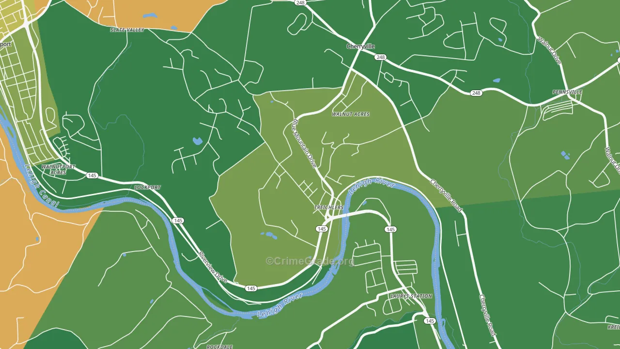 18086, PA Map of Drug-Related Crime Rates
