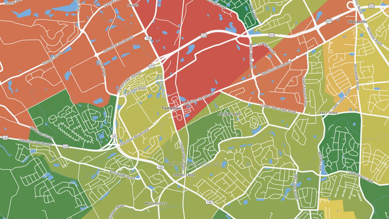 18087, PA Map of Drug-Related Crime Rates