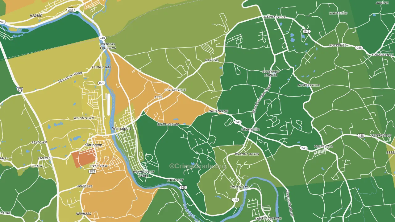 18088, PA Map of Drug-Related Crime Rates