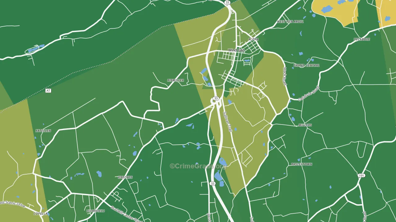 18091, PA Map of Drug-Related Crime Rates