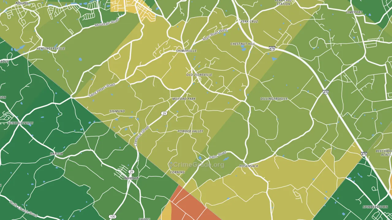 18092, PA Map of Drug-Related Crime Rates