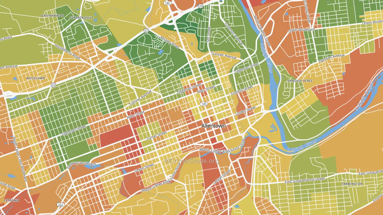 18102, PA Map of Drug-Related Crime Rates