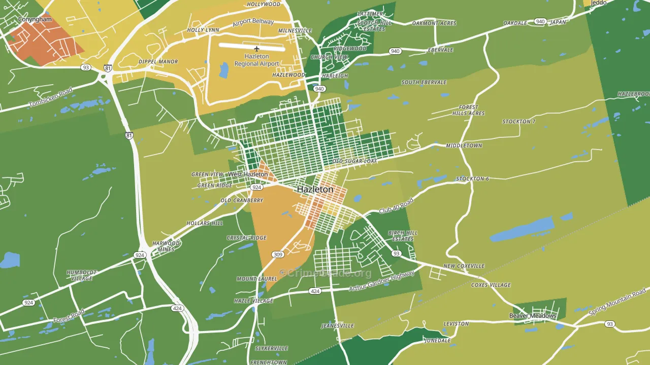18201, PA Map of Drug-Related Crime Rates