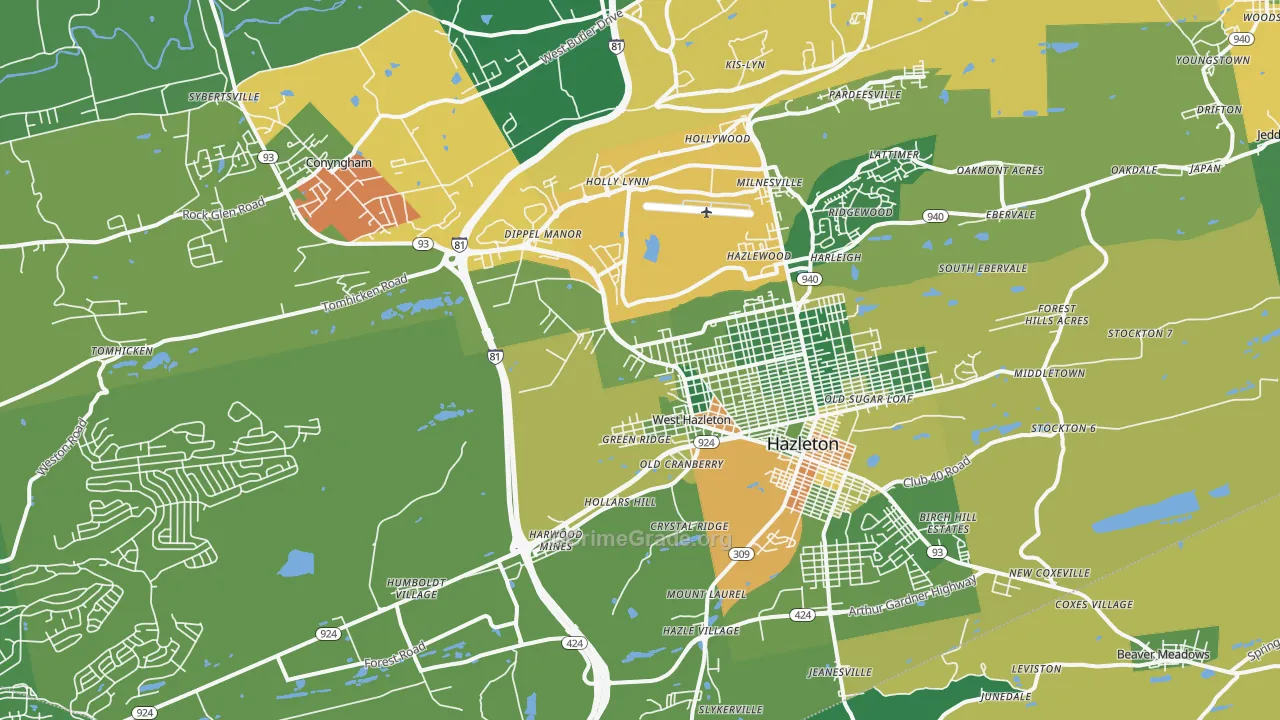 18202, PA Map of Drug-Related Crime Rates