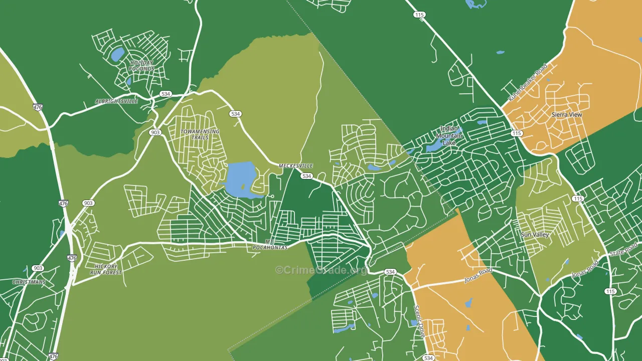 18210, PA Map of Drug-Related Crime Rates