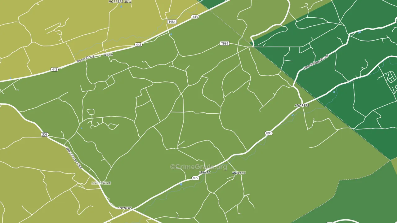 18211, PA Map of Drug-Related Crime Rates
