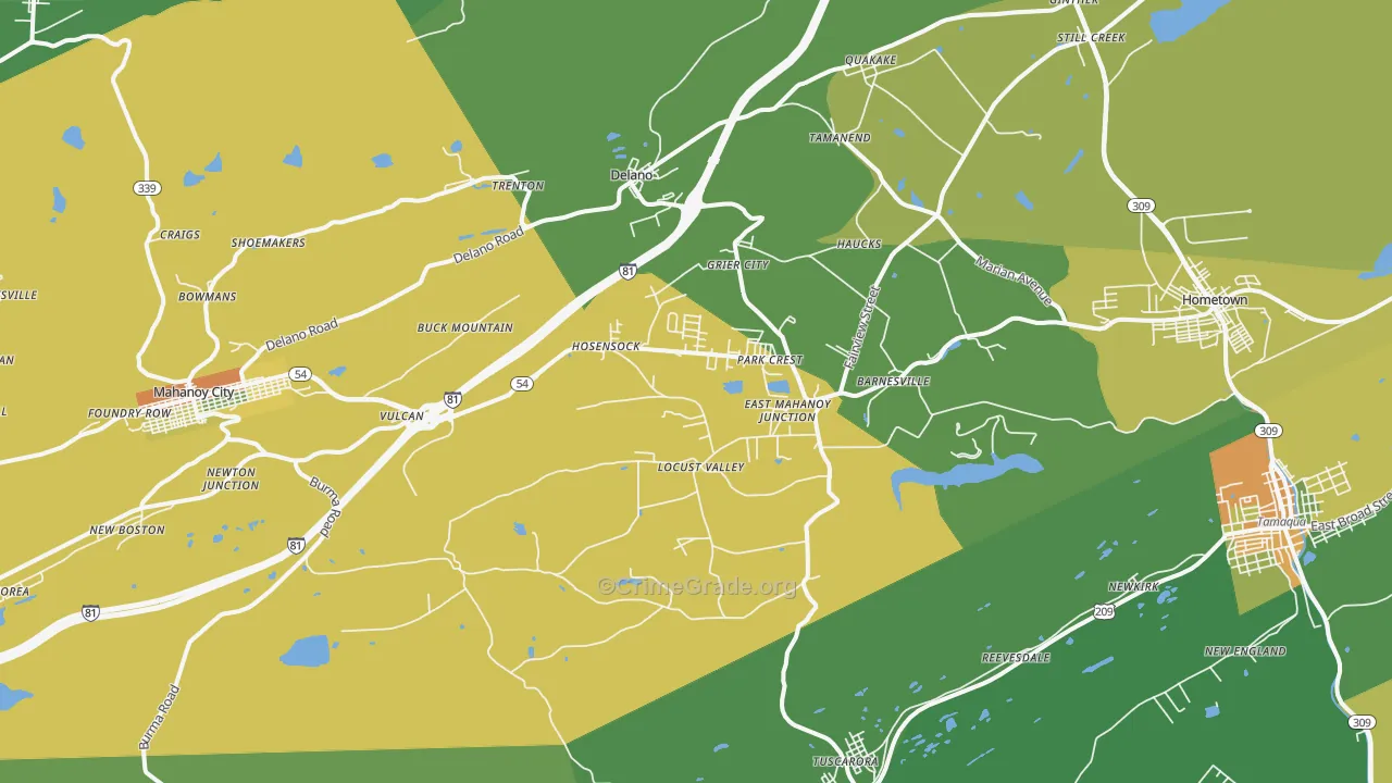 18214, PA Map of Drug-Related Crime Rates