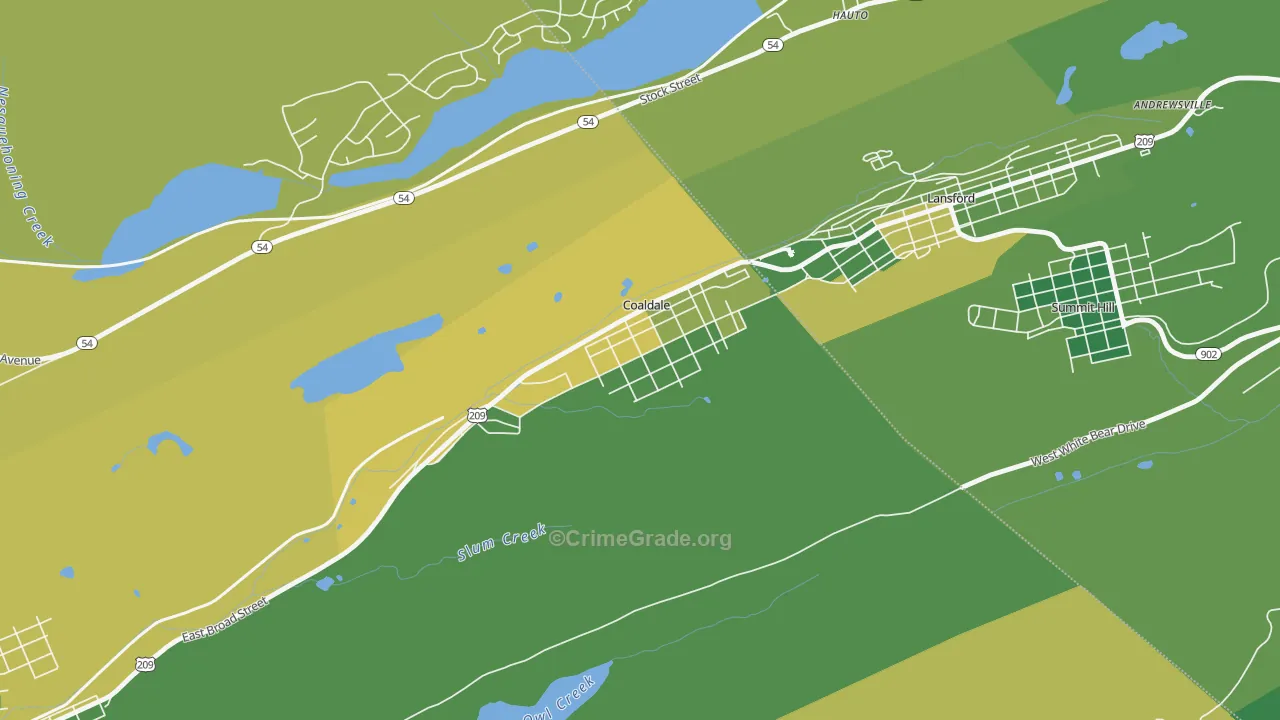 18218, PA Map of Drug-Related Crime Rates