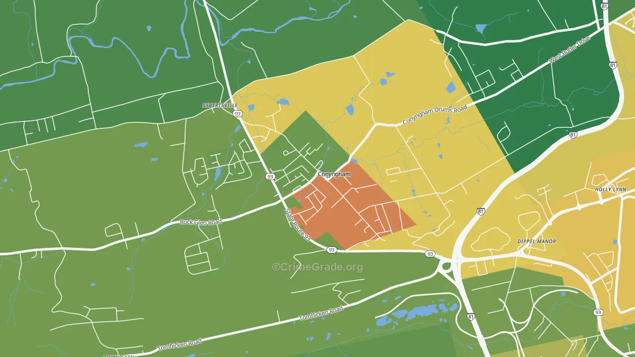 18219, PA Map of Drug-Related Crime Rates
