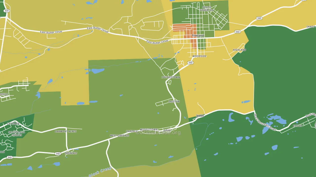 18221, PA Map of Drug-Related Crime Rates