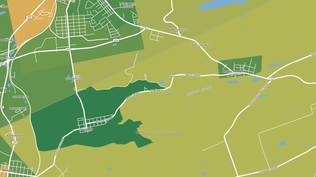 18230, PA Map of Drug-Related Crime Rates