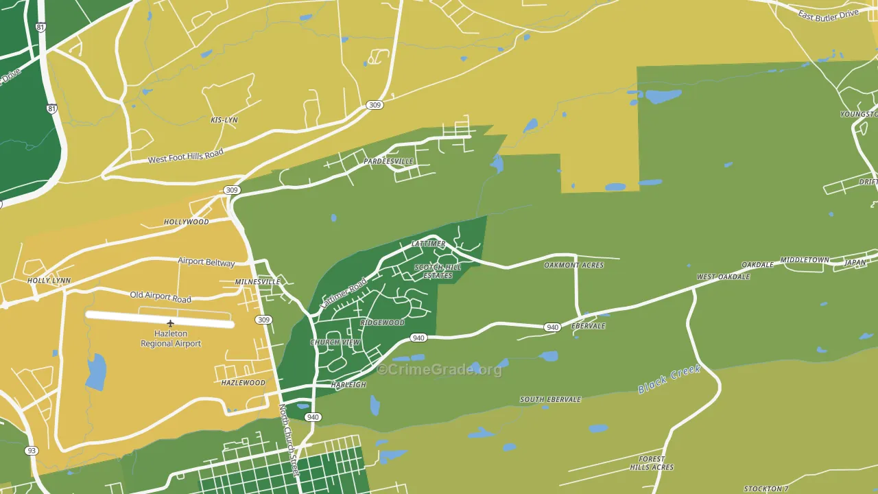 18234, PA Map of Drug-Related Crime Rates