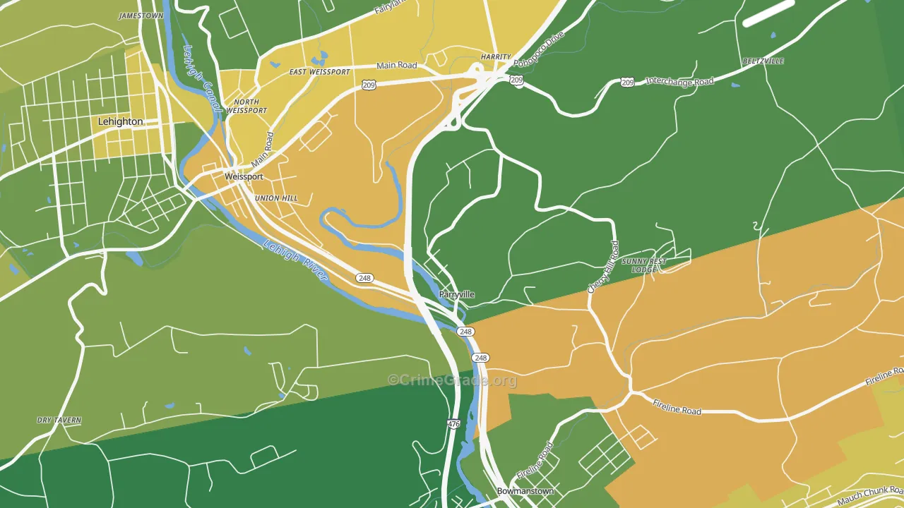 18244, PA Map of Drug-Related Crime Rates