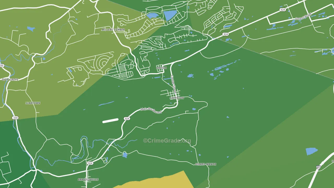 18248, PA Map of Drug-Related Crime Rates