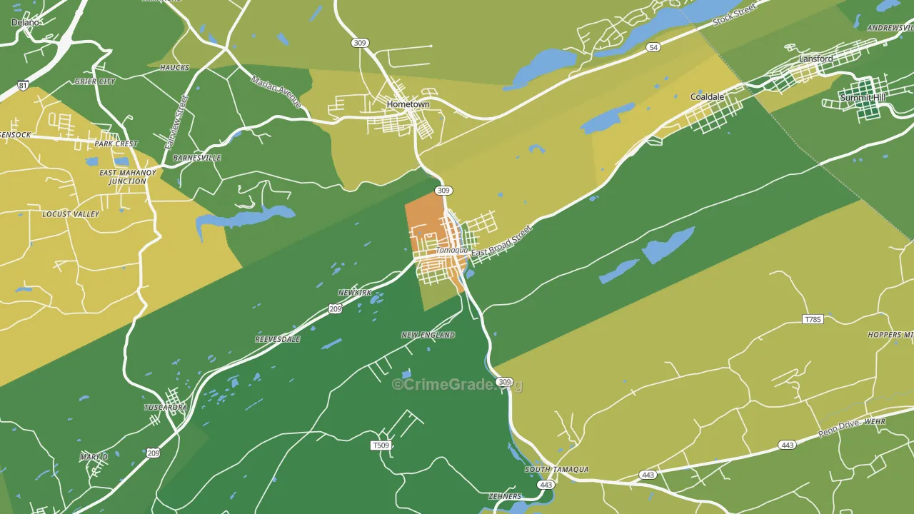 18252, PA Map of Drug-Related Crime Rates
