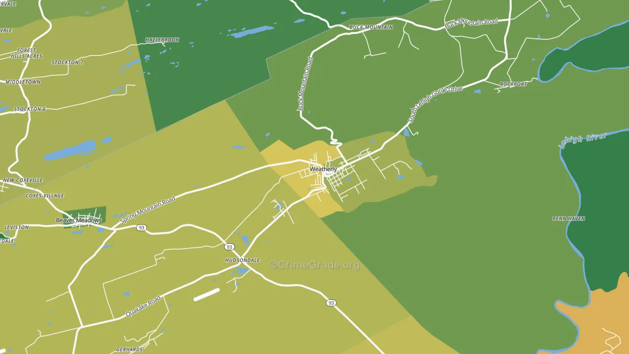 18255, PA Map of Drug-Related Crime Rates