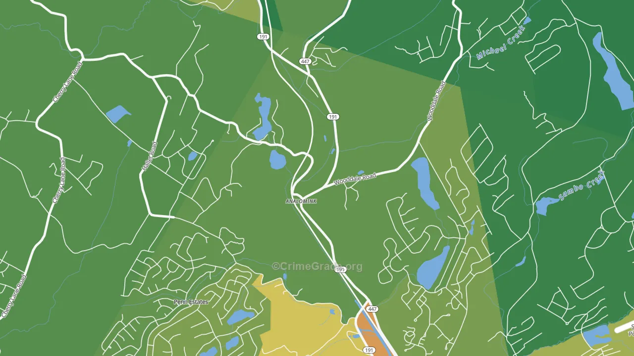 18320, PA Map of Drug-Related Crime Rates