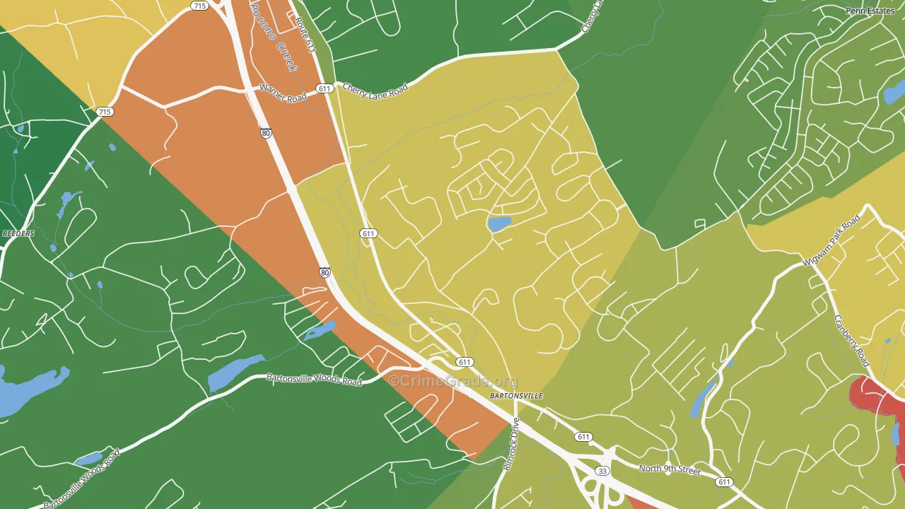 18321, PA Map of Drug-Related Crime Rates