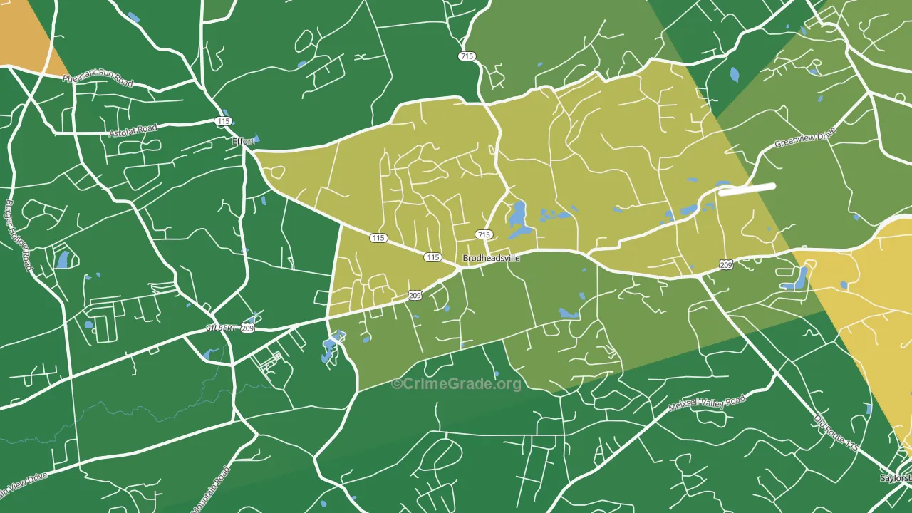18322, PA Map of Drug-Related Crime Rates