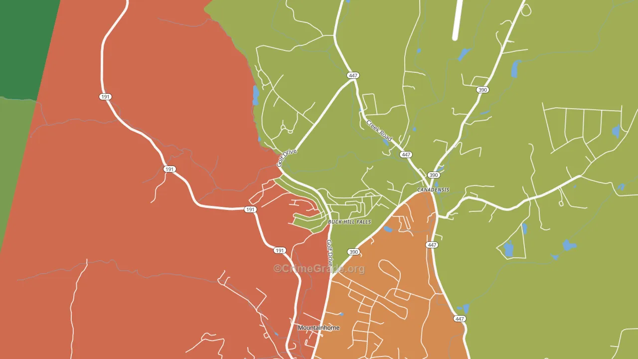 18323, PA Map of Drug-Related Crime Rates
