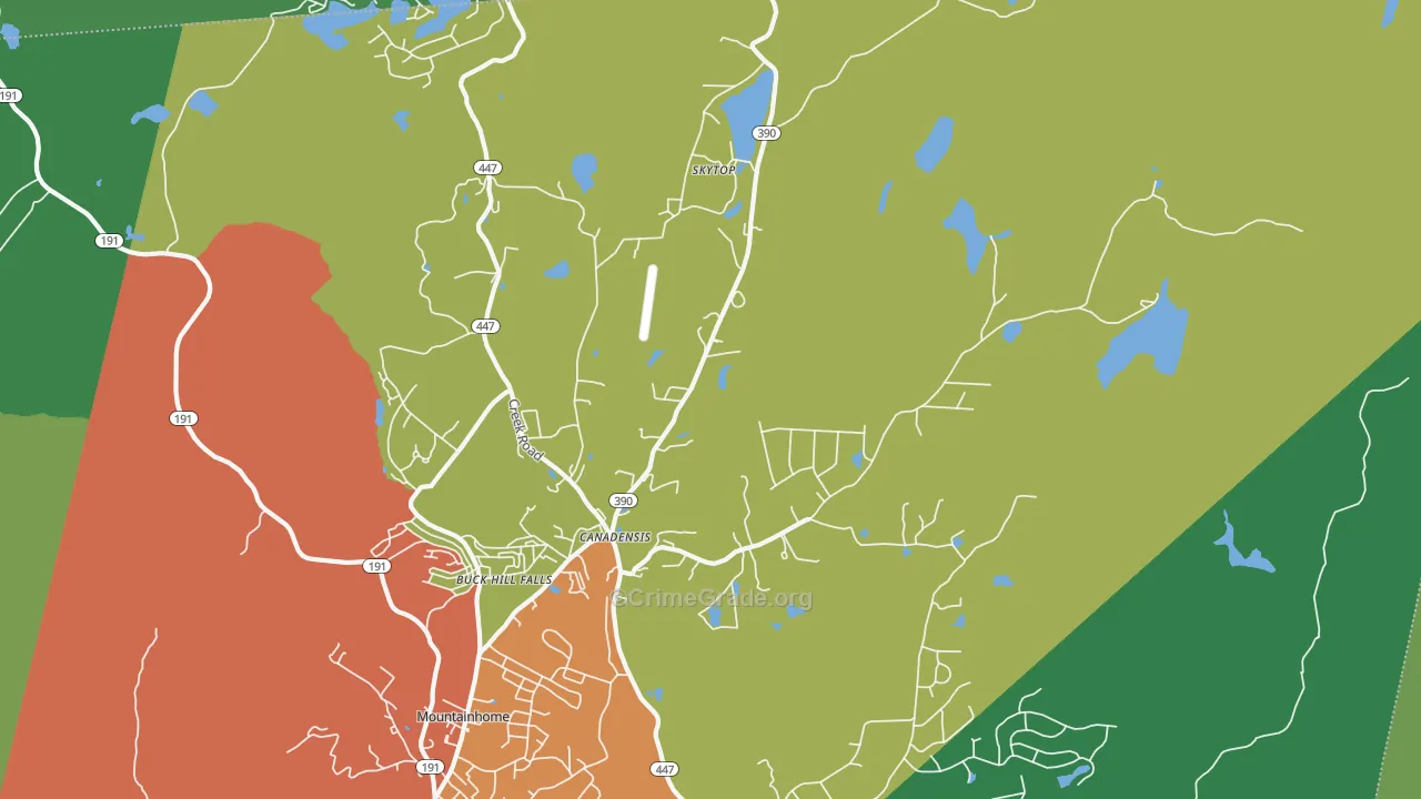 18325, PA Map of Drug-Related Crime Rates