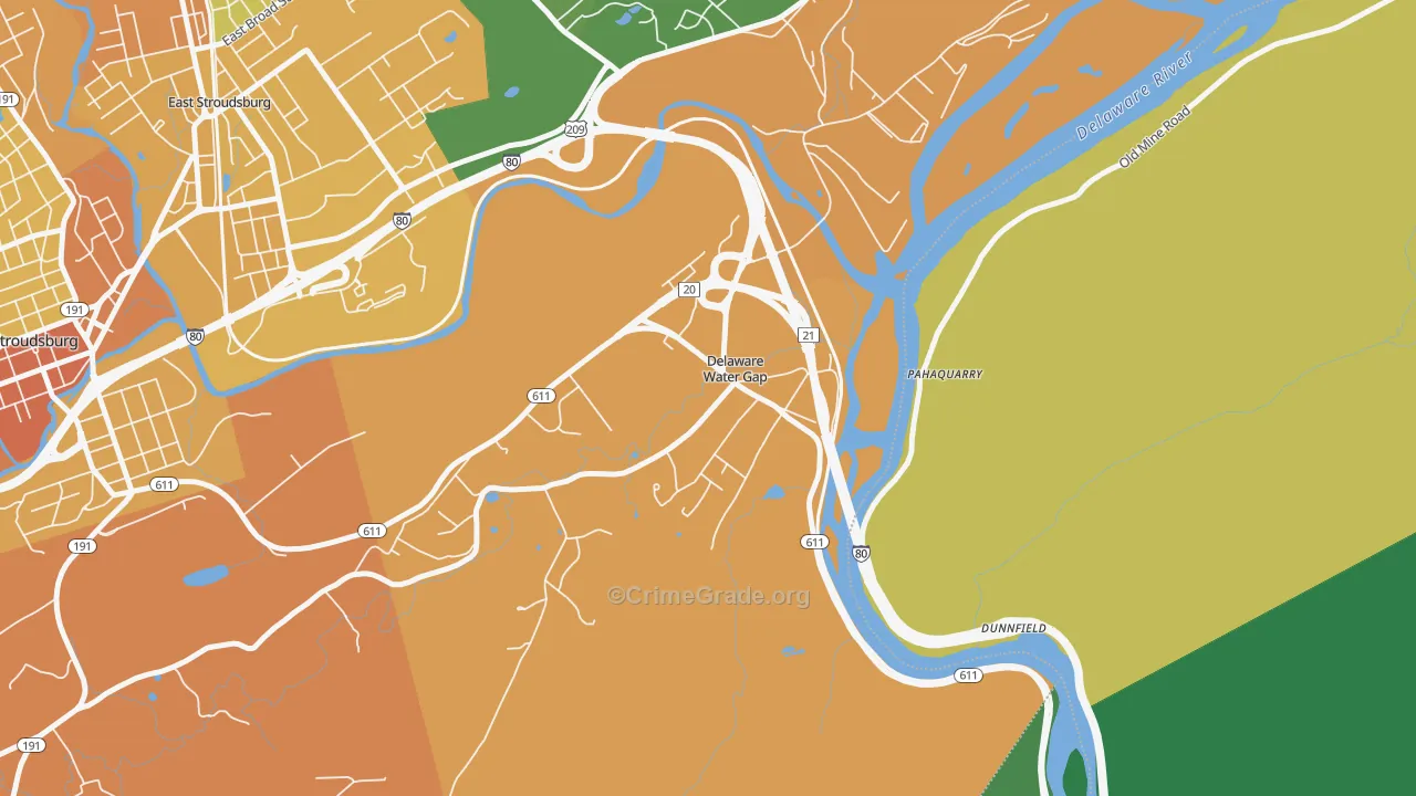 18327, PA Map of Drug-Related Crime Rates