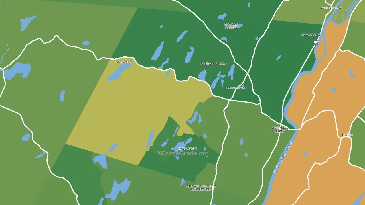 18328, PA Map of Drug-Related Crime Rates