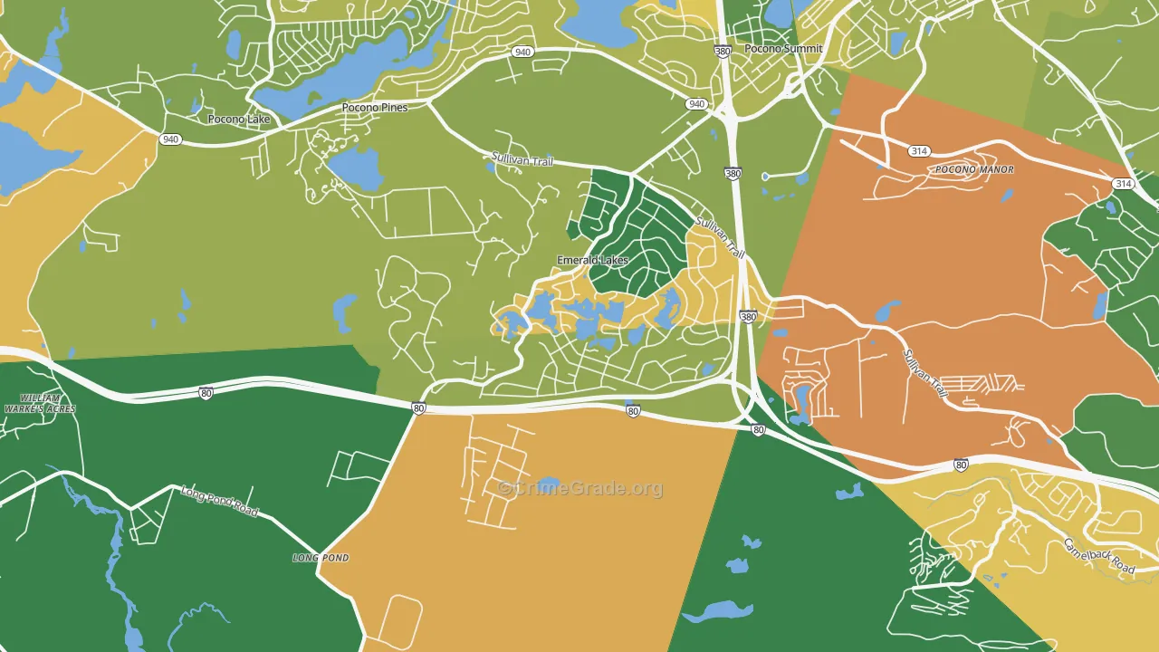 18334, PA Map of Drug-Related Crime Rates