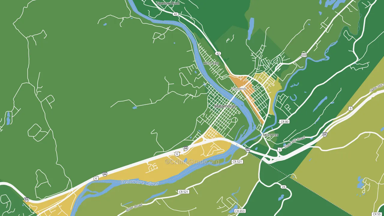 18336, PA Map of Drug-Related Crime Rates