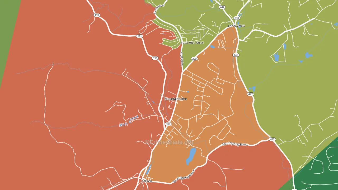 18342, PA Map of Drug-Related Crime Rates
