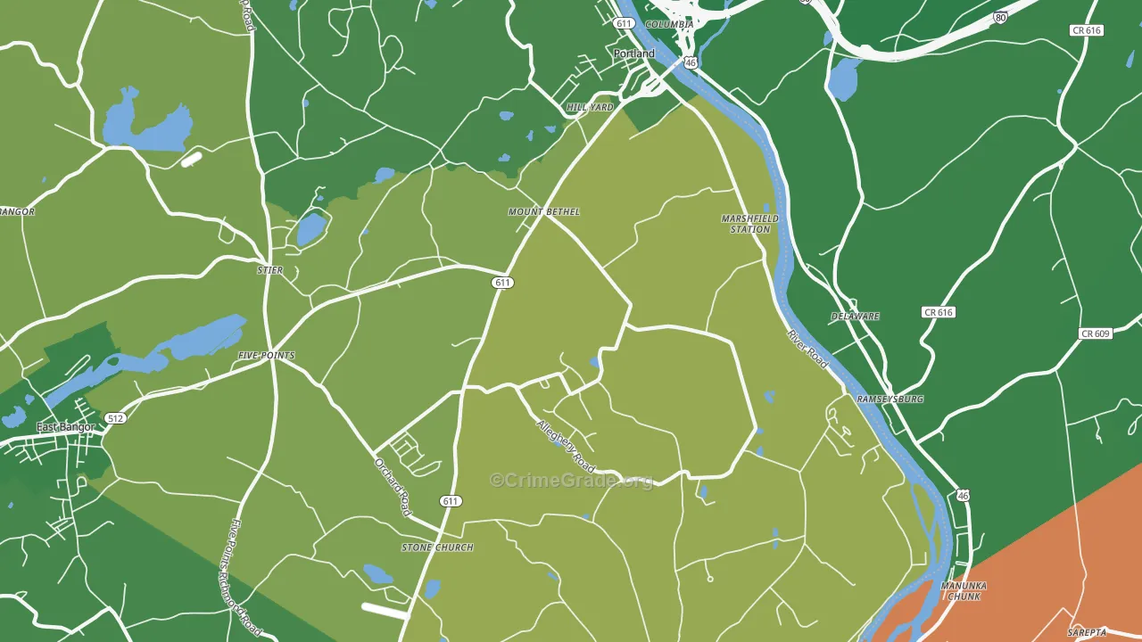 18343, PA Map of Drug-Related Crime Rates