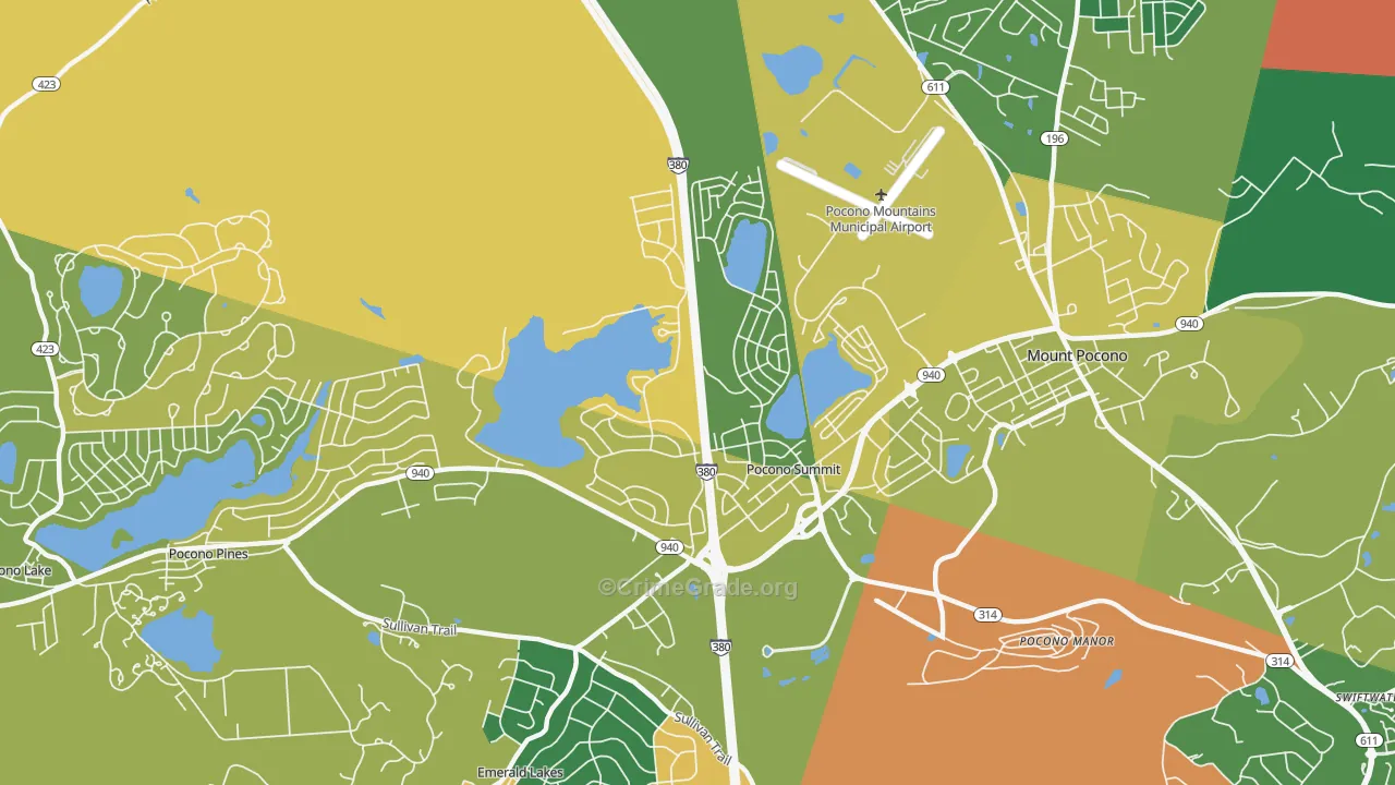 18346, PA Map of Drug-Related Crime Rates