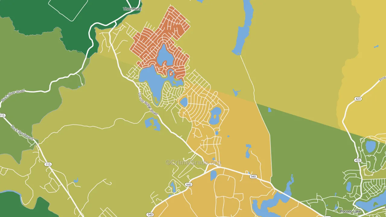 18347, PA Map of Drug-Related Crime Rates