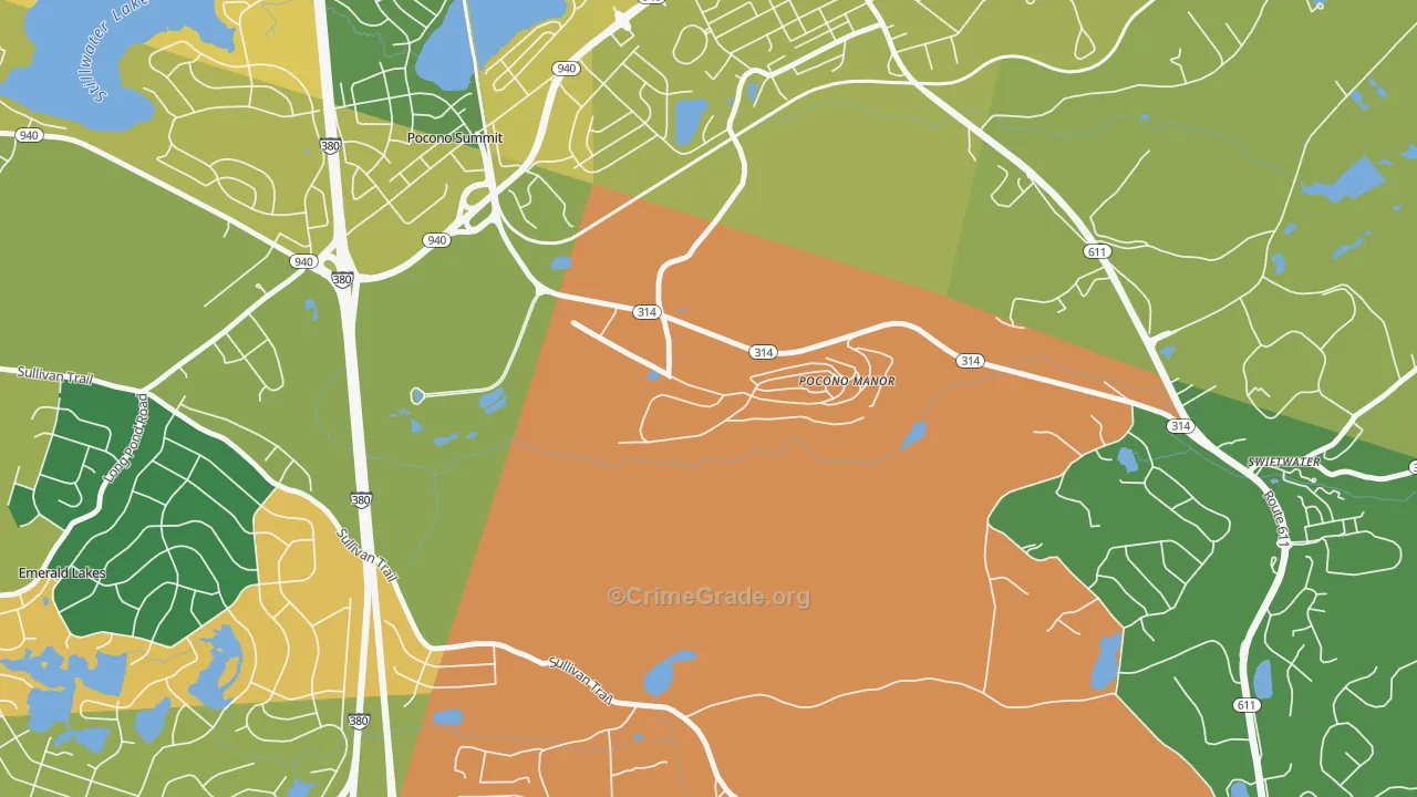 18349, PA Map of Drug-Related Crime Rates