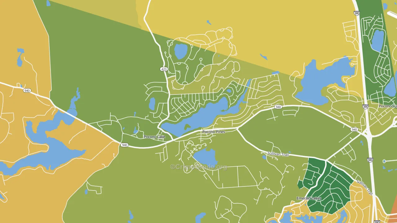 18350, PA Map of Drug-Related Crime Rates