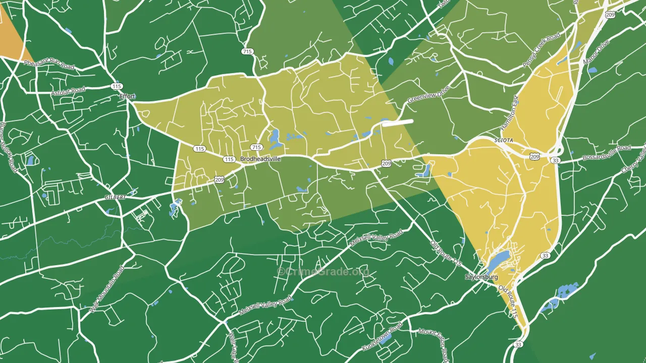 18353, PA Map of Drug-Related Crime Rates
