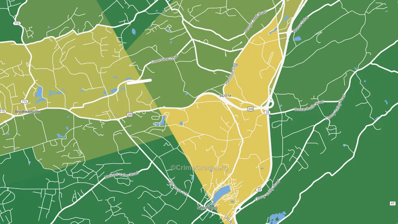 18354, PA Map of Drug-Related Crime Rates