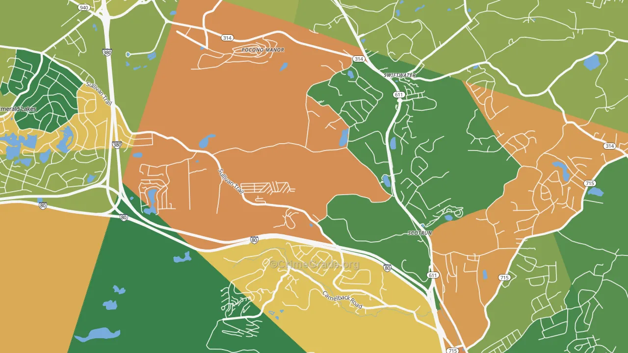 18355, PA Map of Drug-Related Crime Rates
