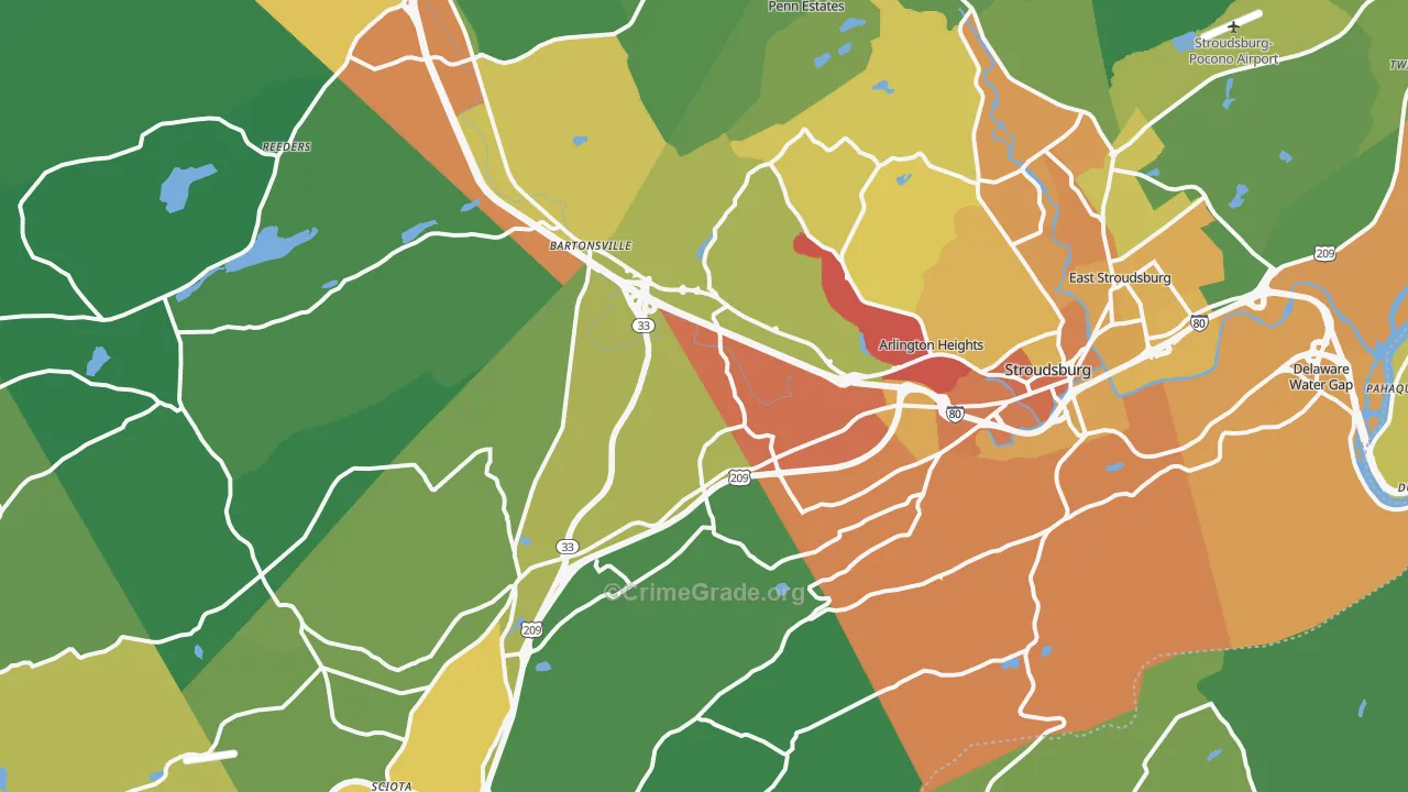 18360, PA Map of Drug-Related Crime Rates