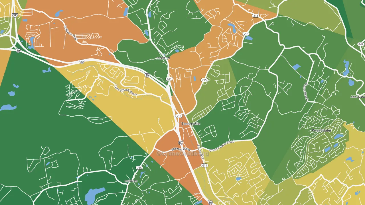 18372, PA Map of Drug-Related Crime Rates