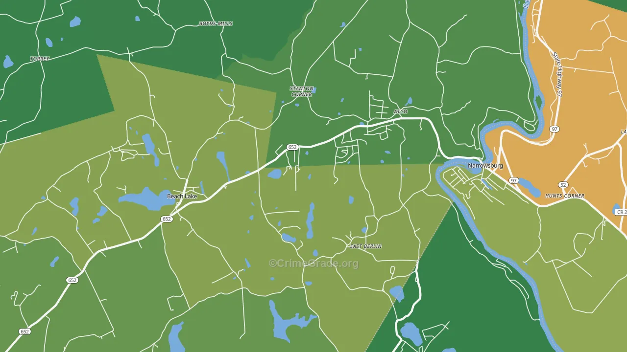 18405, PA Map of Drug-Related Crime Rates