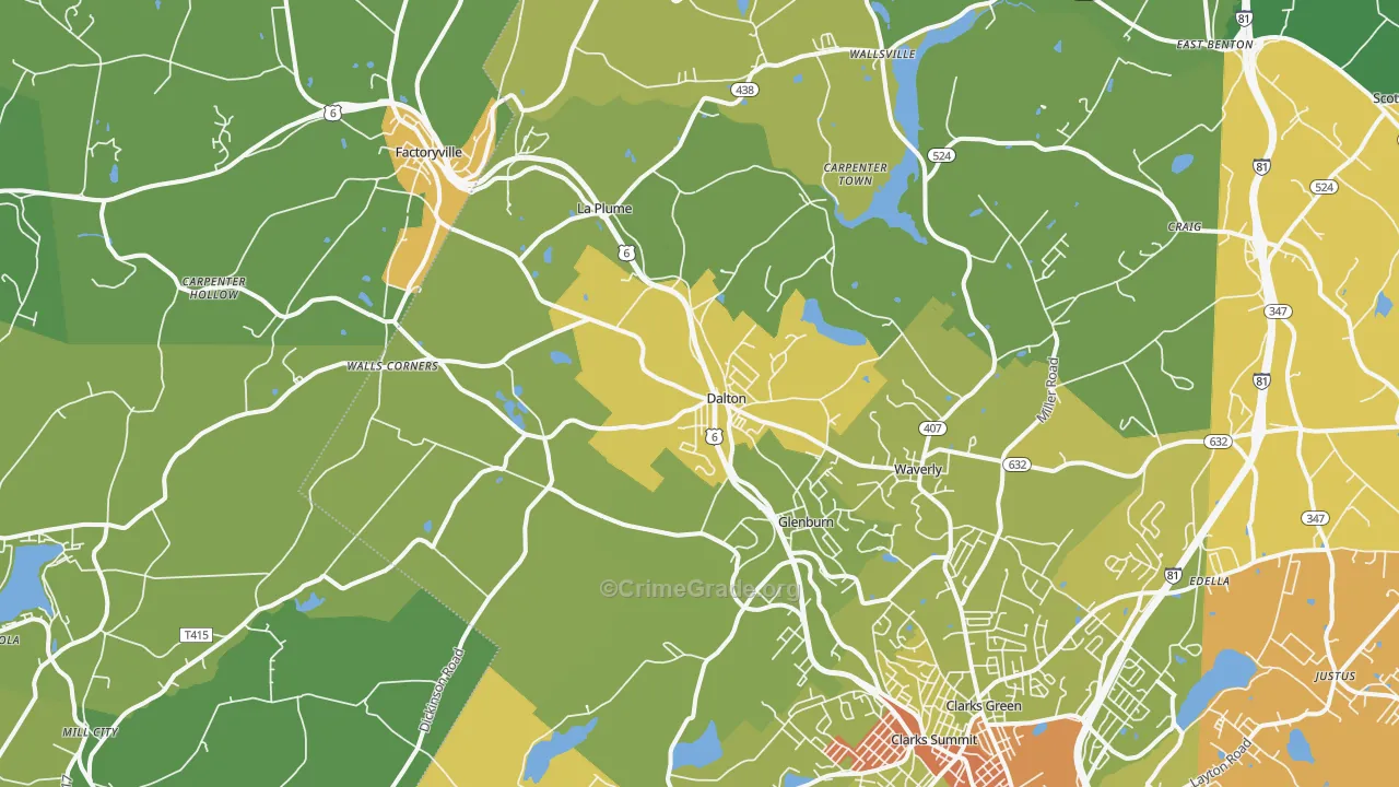 18414, PA Map of Drug-Related Crime Rates