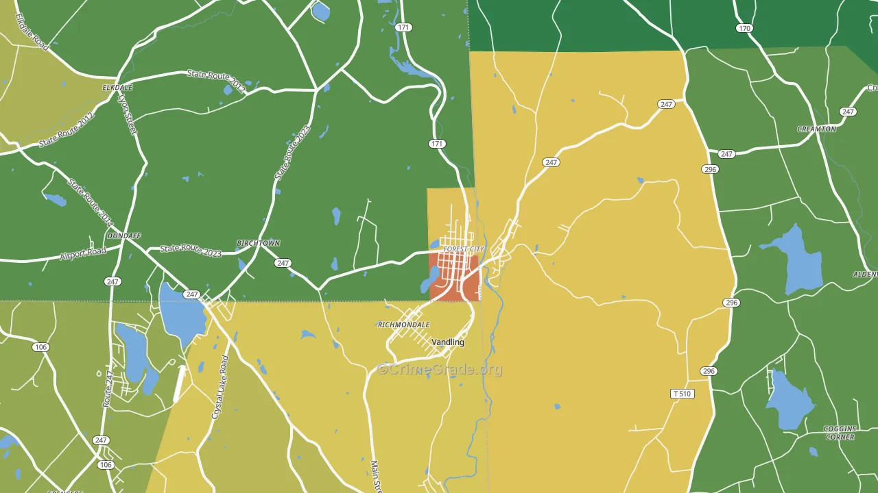 18421, PA Map of Drug-Related Crime Rates