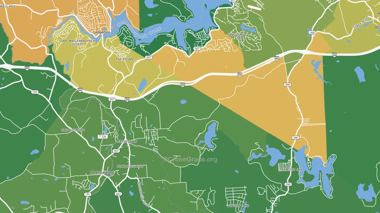 18426, PA Map of Drug-Related Crime Rates