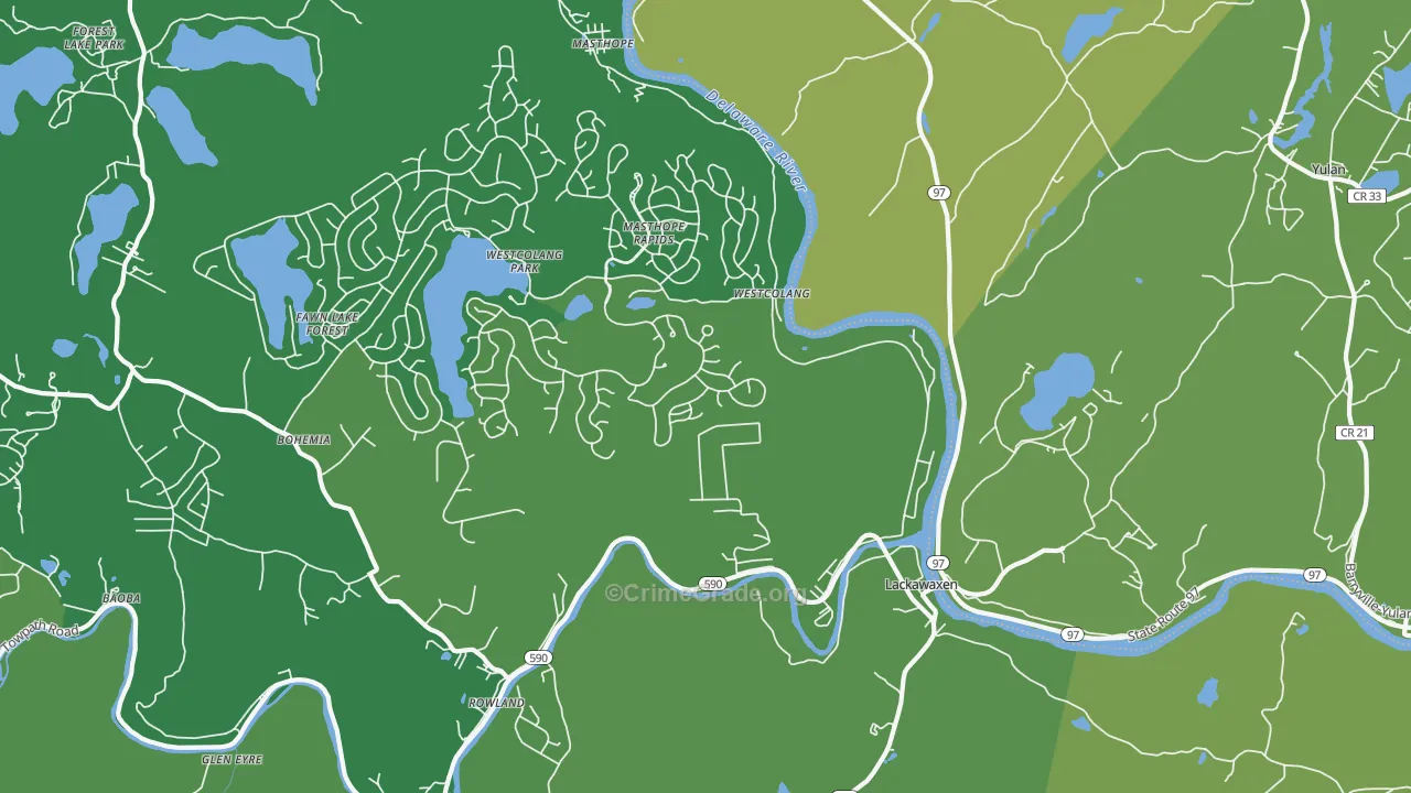 18435, PA Map of Drug-Related Crime Rates
