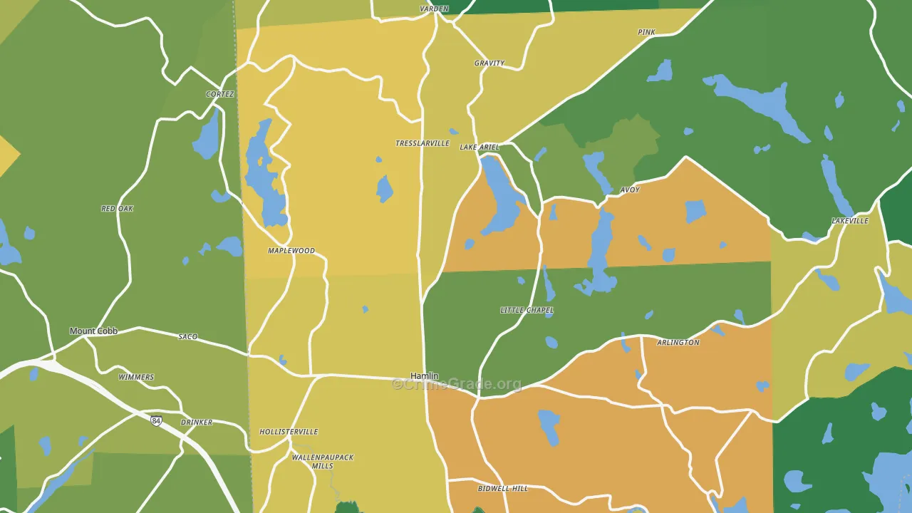 18436, PA Map of Drug-Related Crime Rates