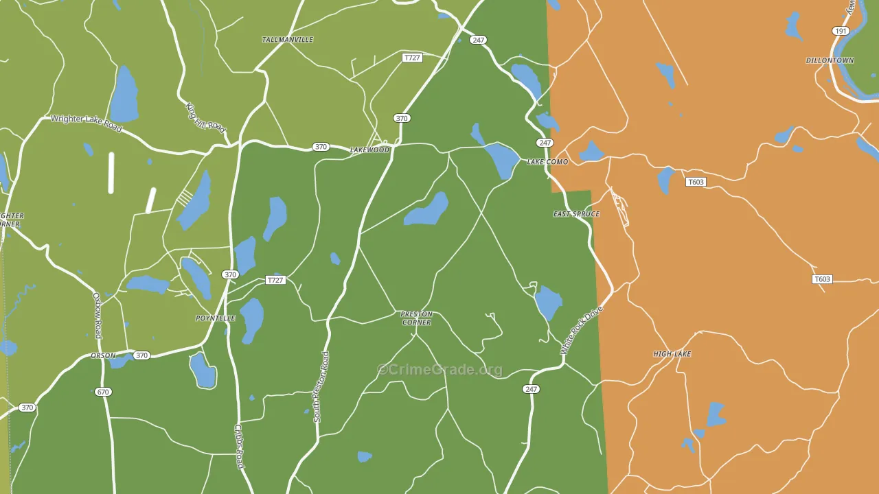 18439, PA Map of Drug-Related Crime Rates