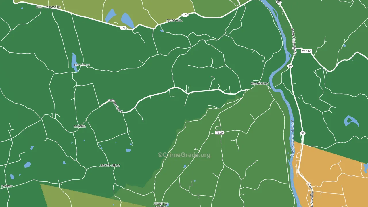 18443, PA Map of Drug-Related Crime Rates
