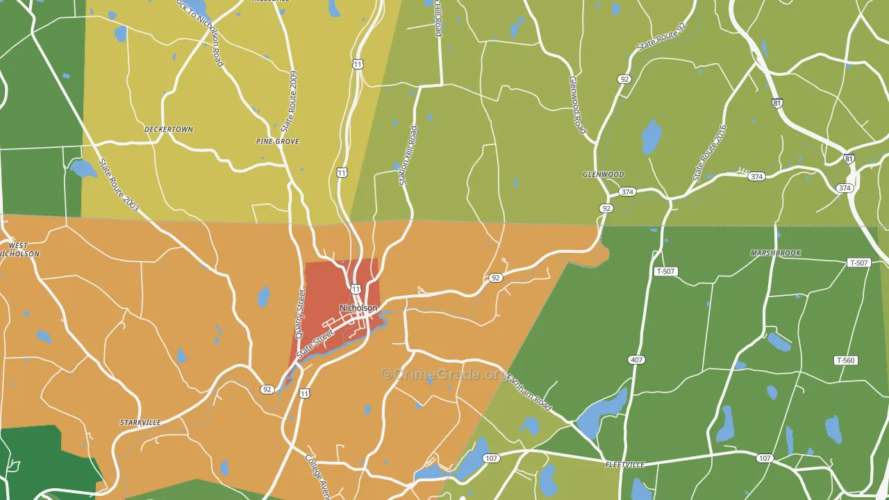 18446, PA Map of Drug-Related Crime Rates